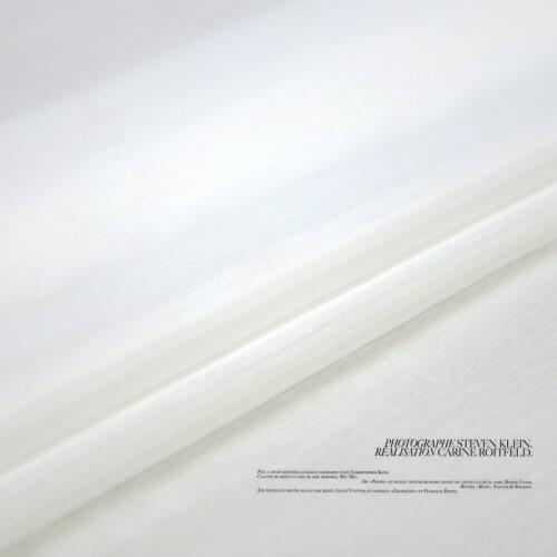 Silk Cotton Fabric Dress White Floss Thin Soft Skin-Friendly Delicate Shiny Summer Lining Sewing Patchwork