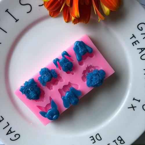 Dog Silicone Mold Mobile Phone Epoxy Mold Decoration DIY Mould XGY-33