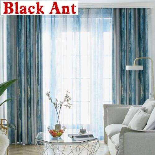 Nordic Gradient Stripe Curtain For Living Room Soft Natural Fabric For Bedroom Window Drapes Blackout Curtain Kitchen Tulle X721