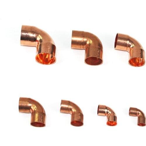 28mm Inner Dia x1.5mm Thickness Scoket Weld Copper End Feed 90 Deg Elbow Coupler Plumbing Fitting Water Gas Oil