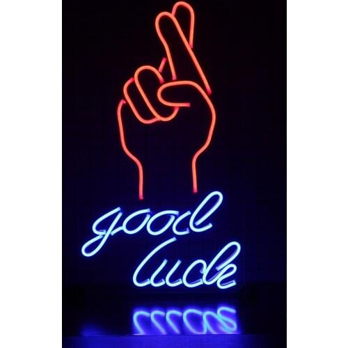 Modern Neon Sign Lights Personalized Custom Good Luck Handmade Flex Led Acrylic Hanging Office Home Bar Shop Décor Light Up Sign