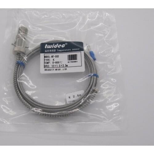 Acero inoxidable Del Sensor de Temperature Tipo K Termopar Bayoneta Resorte de presion con 2 m de Cable de Alambre Thermocouple