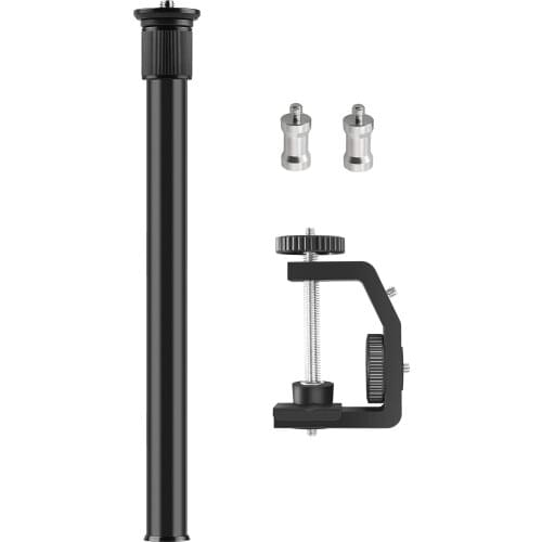 Heavy Duty C Clamp Camera Clamp Mount Monopod Rod with 1/4 inch Screw For GoPro HERO9 8 7 6 5 4 3+ 3 2 1/ DJI Osmo Action