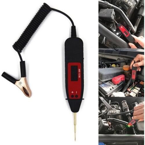 5-36V Car LCD Digital Electric Voltage Power Test Pen Probe Detector NonContact Tester Accessory LED Light NEW