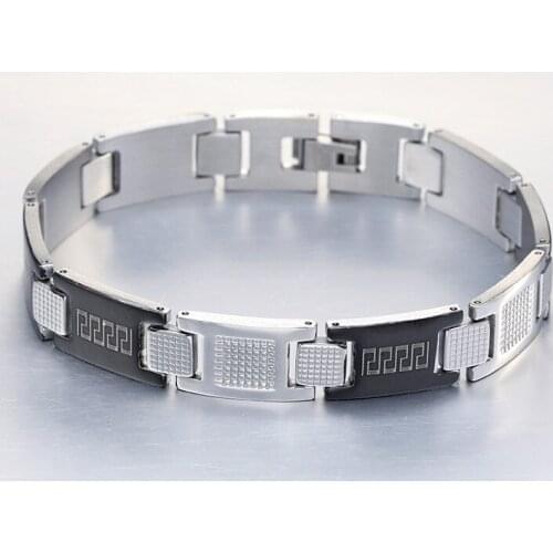 Unique Black Stainless Steel Bracelet Personality Men Bracelet Male Bangles Best Friends Gift
