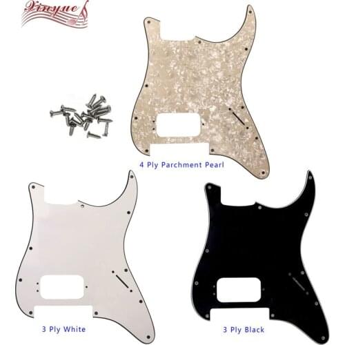 Pleroo Guitar Parts - For US No knob hole With Floyd RoseTremolo Brige St H strat Guitar pickguard Multiple colors available