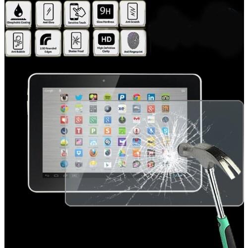 Tablet Tempered Glass Screen Protector Cover for Hannspree HANNSpad SN1AT74 SN1AT74B SN1AT74W 10.1 HD - Protector Guard Cover