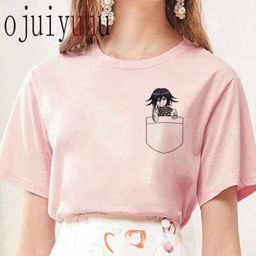 Danganronpa T Shirt Women Kawaii Nagito Komaeda Tops Unisex Anime Harajuku T-shirt Cartoon Ouma Kokichi Graphic Tees Female