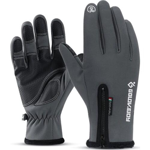 Outdoor Winter Warm Waterproof Hiking Glove Sport Skateboard Ski Gloves Windproof Riding Gloves Plus Velvet Touch Screen Gloves