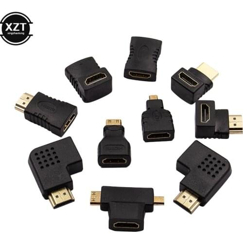 10pcs 2 in 1 hdmi adapter kit high quality hdmi mini adapter extender converter connector kits for hdtv