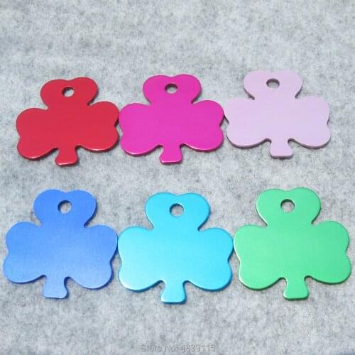 100pcs/lot Aluminum Alloy Ellipse Shaped Blank Pet Dog Cat ID Tags for Laser Engraving