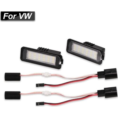 2pcs Canbus Led Number License Plate Lights for Volkswagen Porsche 12v 6000k White for VW CC GOLF Passat For Seat Toledo Altea