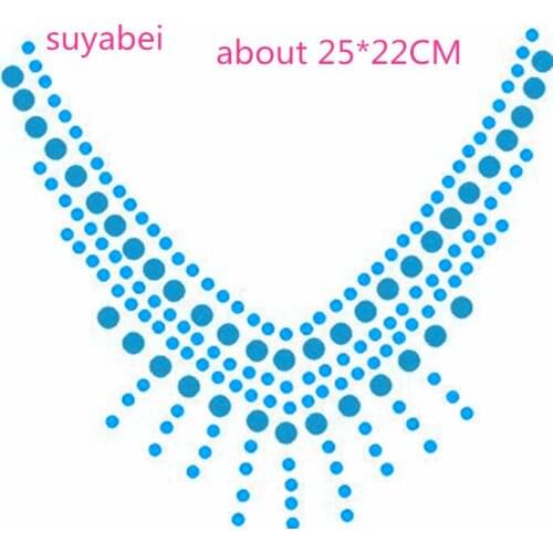 2pc/lot Sweater decor rhinestone transfers iron on rhinestone transfer designs hot fix rhinestone applique for embellish