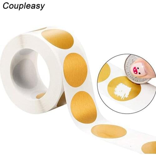 300Pcs/Roll Gold and Silver Round Scratch Off Sticker 1 Inch Scratch Off Labels sticker Party Activity Favors Stationery Sticker