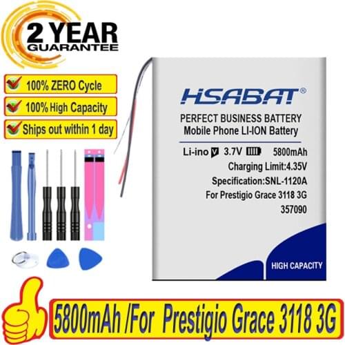 Top Brand 100% New 5800mAh 318292 Battery for Prestigio Grace 3118 3G PMT3118 Tablet 7" Batteries + free tools