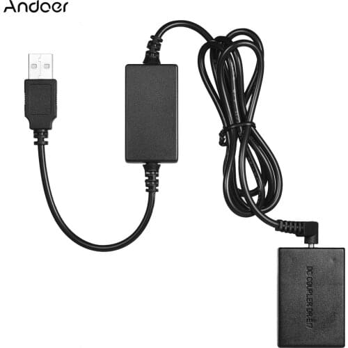 Andoer 5V USB to LP-E17 Dummy Battery Pack DC Coupler Adapter Replacement for Canon EOS M3/M5/M6 Cameras