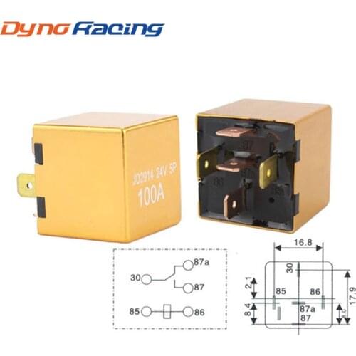 Car Relay Aluminum Car DC 24V 100A 5 Pin Power Flasher Auto Car Electronics Relay Switch Relay Blink Flash Vehicle