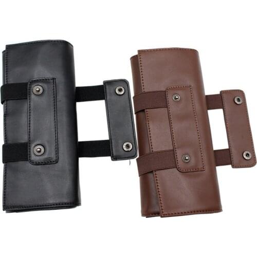 Real Leather Scissor Bag Comb Case Waist Pack Pouch Holder Hair Styling Barber Salon Cowskin Folding hair cutting scissor cases