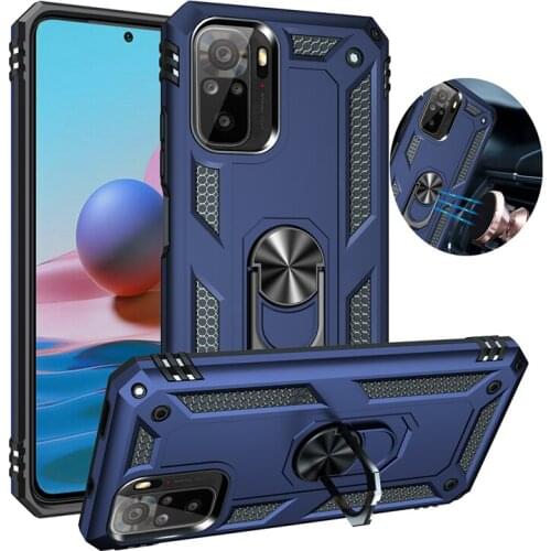 For Xiaomi Redmi Note 10 4G Case Luxury Stand Holder Magnetic Car Ring Phone Cases for Redmi Note 10S Back Cover