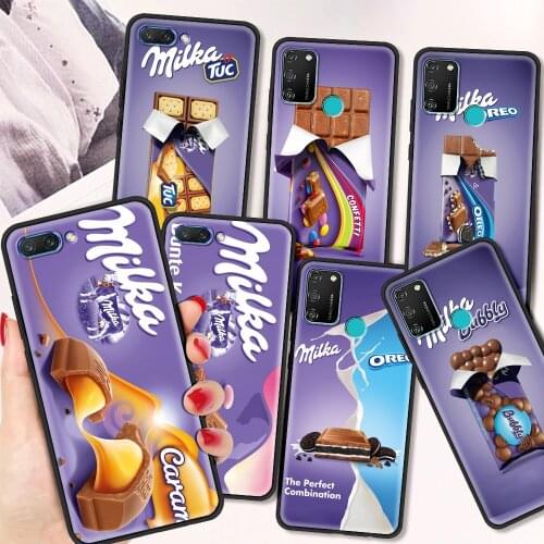 Silicone Cover for Honor 8X 9X Pro 9S 9C 9A 10 20 20E 20S 30 Pro Play 9A Soft TPU Phone Case Coque Chocolate Milka