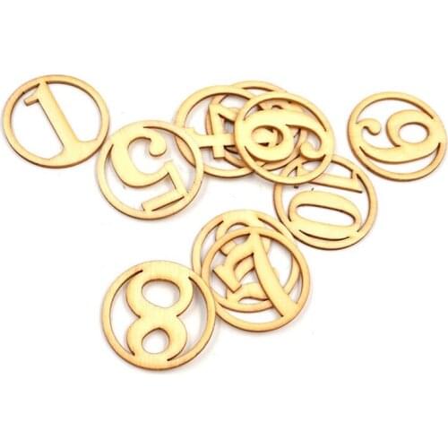 Wooden Figures 1-31 Scrapbooking Stickers Embellishments Ornaments Home Decoration DIY Handmade Craft