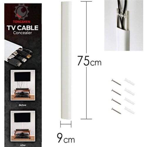 30Inch Flat Screen TV Cord Cover Wall Mount TV Cable Concealer Wire Cover Raceway to Hide Cables Organize Cables Wall Raceway