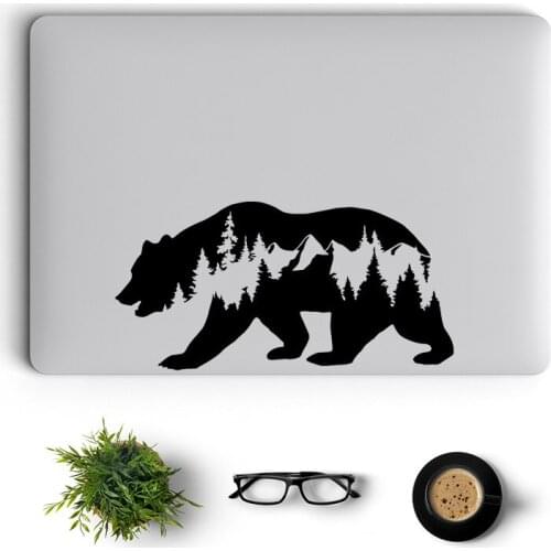 Siberia Bear Laptop Sticker for Macbook Pro 16" Air Retina 11 12 13 15 inch Vinyl Mac Surface Book Skin Tablet HP Notebook Decal