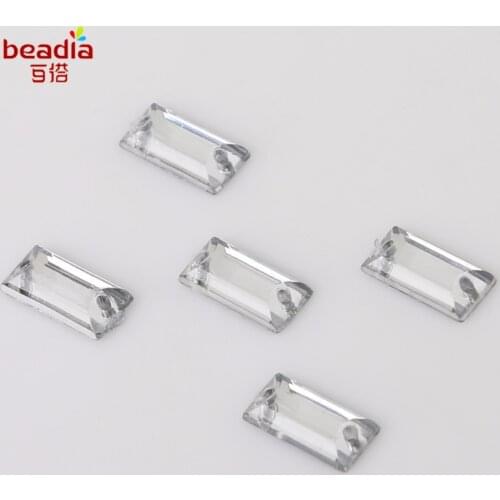 New Arrival!! 5*10/6*18 mm 50-200pcs/bag 2 Holes Sew On Rhinestone Acrylic DIY Craft For Jewelry Decoration