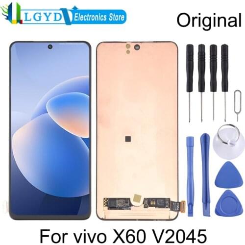 Original AMOLED Material LCD Screen and Digitizer Full Assembly for vivo X60 V2045 / for vivo X60 Pro V2046
