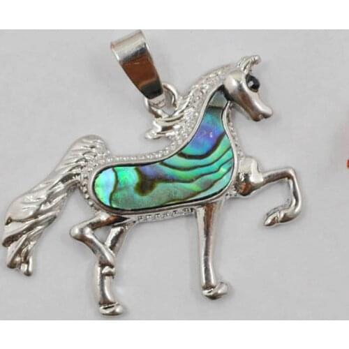 New Zealand Abalone Shell Bead Pendant Horse Jewelry For Gift S814