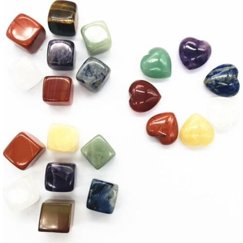 Natural rock crystal quartz heling stones 7 chakra sets crystal for Home Decoration