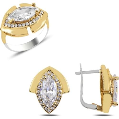 Silver 925 Sterling Zircon Cubic Zirconia Authentic Set