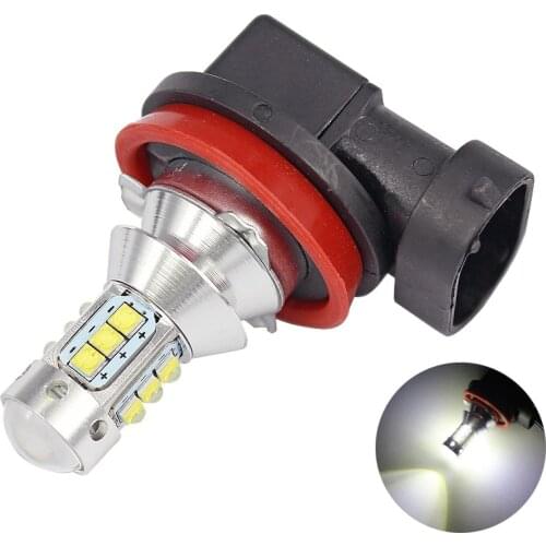 2PCS High Power H8 H11 XBD 16SMD 80W LED Bulbs Extremely Bright for Fog Lights 9V-30V