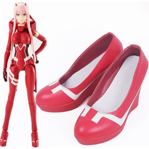 Anime Darling in the Franxx 002 Cosplay Shoes Zero Two Cosplay Shoes Halloween Party Women Cosplay Costumes Daily Leisure Shoes