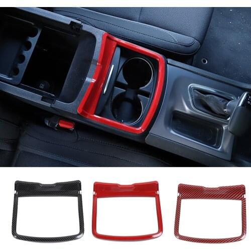 Interior Water Cup Holder Panel Cover Frame Decorative Trim for Dodge Charger and Chrysler 300C 2011-2021 ABS Car Accessories