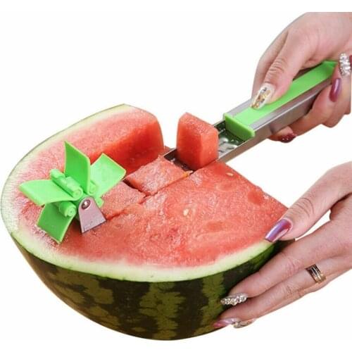 1Pcs Watermelon Windmill Cutter Multi Hami MelonSlicer Cutting Machine Stainless Steel Fruit Household Artifact Kitchen Tool