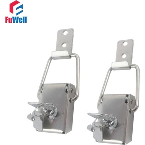 2pcs R601 201Stainless Steel Toggle Latch Hasps with Keys Spring Loaded Cabinet Box Buckle