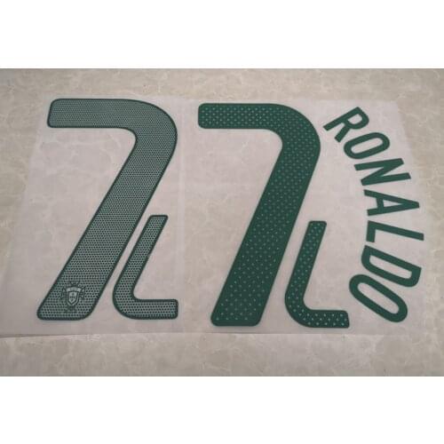 2010 2012 Portugal #7 Ronaldo Nameset Printing Soccer Patch iron patches for clothing