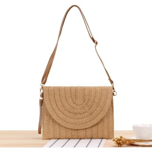 28x20CM New Simple And Fashionable Handmade Paper Braid Straw Bag Multi-purpose Woven Bag Beach Bag Casual Women a7148