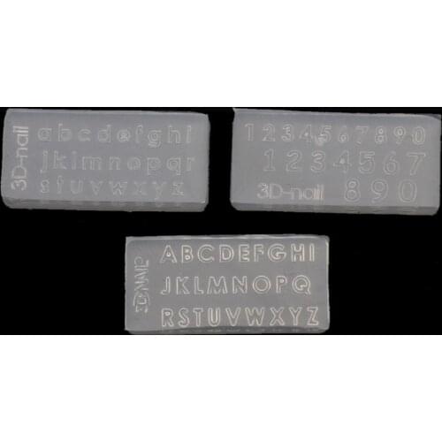 3Pcs Small Size Numbers Letters Mold Kit Alphabet Pendant UV Resin Silicone Mold Jewelry Making Tools Nail Art Crafts