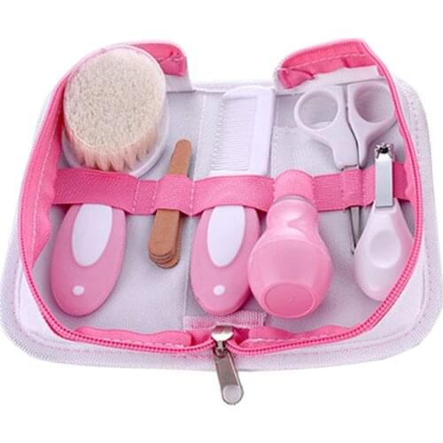 6 Pieces Baby Nail Trimmer Electric Nail Clipper Newborn Care Baby Safety Super Soft Wool Hair Brush Round Head Scissors Combs