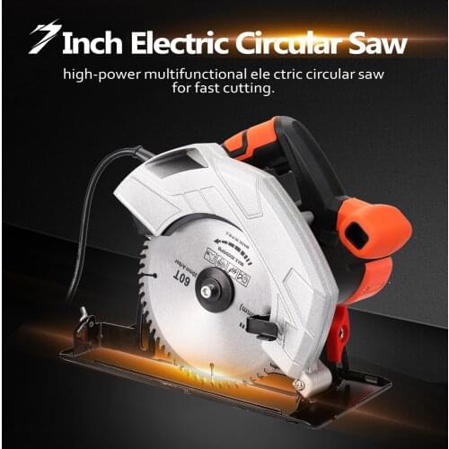 7 Inch Electric Circular Saw Household Aluminum Body Portable Woodworking Table Saw Electric Saw Machine Flip Power Disk Saws