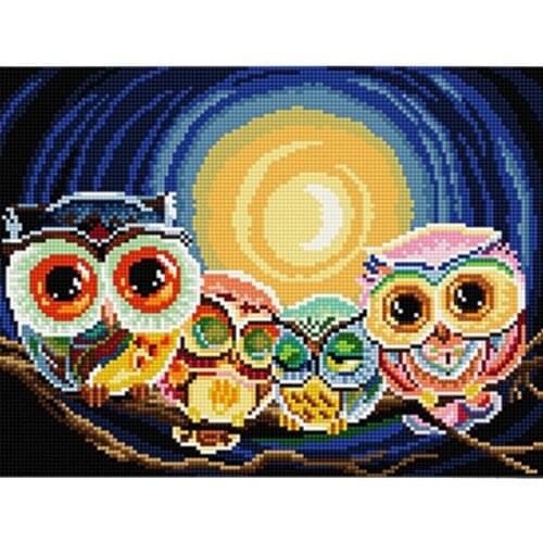 5D Diamond Mosaic Owl Needlework DIY Full Sets Diamond Embroidery Animal Picture Of Rhinestones Home Decor