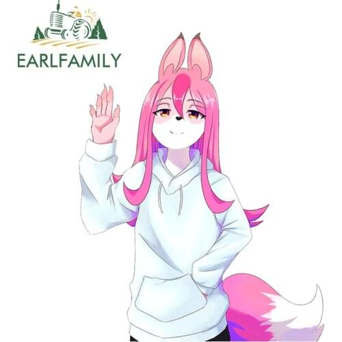 EARLFAMILY 13cm x 10.4cm for BNA Hiwatashi Nazuna Car Stickers Creativite JDM Decal Air Conditioner Windows Car Door Protector