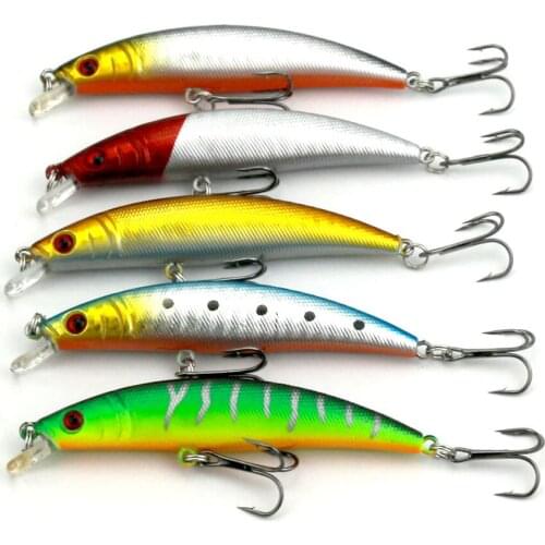 Big Sale 5pcs Minnow Fishing Lure Hard Plastic Fishing Tackle Isca Artificial Lure Laser Fishing Bass Bait (MI091) 9cm 8.5g