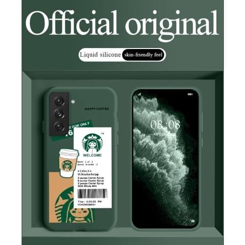 Stitch Coffee Phone Case For Samsung Galaxy S21 S20 FE S10 Note 20 10 Ultra Plus A72 A52 A42 A32 A12 A02S 4G 5G Silicone Cover