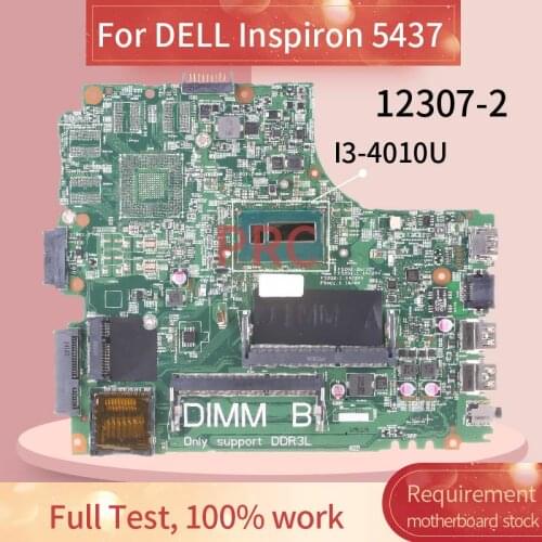 CN-0Y3JGV 0Y3JGV Y3JGV For Dell Inspiron 14R 3437 5437 I3-4010U Laptop Motherboard DOE40-HSW 12307-1 812KC Notebook Mainboard