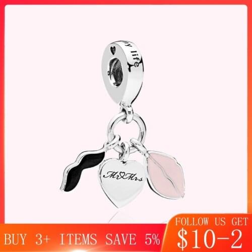 CodeMonkey 100% 925 Sterling Silver Pink Love Charms Beads Fit Original Bracelet DIY Jewelry For Women Pendant Jewelry CMS230