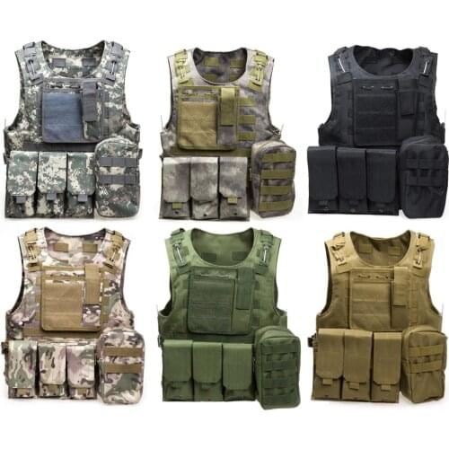 Colete Tatico Modular Airsoft Militar Paintball TOMOUNT Gilet Veste Nylon Camouflage MOLLE pour Tactique Combat Militaire