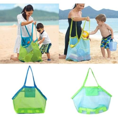 ChildrenS Beach Mesh Toy Portable Storage Bag Foldable Sand Net Tote Bag Outdoor Beach New Storage Bag
